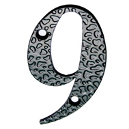 Цифра 9 черный матовый 63207