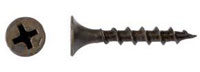 Саморез оксидированный, 3,5 х 19 мм, с потайной головкой, КРУПНАЯ резьба 00145