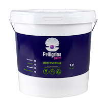 Краска акриловая интерьерная влагостойкая белоснежная 25 кг "PELLIGRINA PAINT" 73692