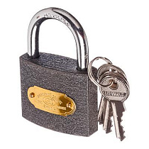 Замок навесной серый 50 мм 52993