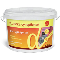 Краска в/д интерьерная супербелая 14 кг АЛЬФА 41431