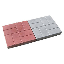 Плитка Восемь кирпичей (400х400х50) Красная (18кг/шт.) 25465