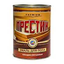 Эмаль д/пола алкидно-уретан. быстросохн. Желто - коричневая 0,9кг "Престиж" 58325