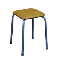 Табурет "Классика 3"квадратное  сиденье D-32 см Слоновая Кость 45278