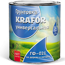 Грунт ГФ-021 серый 20 кг KRAFOR 41423