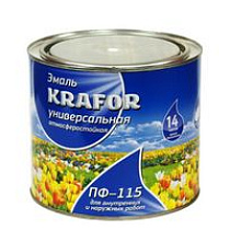 Эмаль KRAFOR ПФ-115, кремовая, 6 кг 36509
