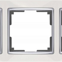 Рамка на 3 поста Snabb (белый/хром) W0031901 WERKEL 42395