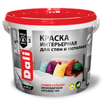 Краска акриловая "DALI" интерьерная белоснежная 9л 64974