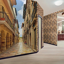Панель ПВХ Фотопечать Старая улица (Узор - 9шт) (2,0х2,7м компл.) кор 68378