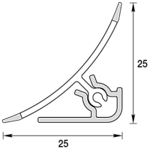 Плинтус для столешницы 3,0м "Идеал" 002-0/Светло-серый глянцевый 74369