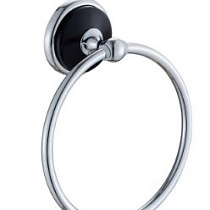 Полотенцедержатель кольцо хром/черный E3204 66534