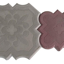 Плитка "Краковский клевер" (600х600х45мм-5плит) серая+красная (31,3кг/шт) 35122