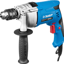 Дрель ЗУБР Профессионал ударная, мет.корп.редуктора, патрон 13мм, реверс, 0--2800об/мин, 850Вт 17846