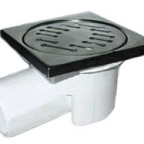 Трап ПП 50 горизонт. решетка нерж. сталь 15*15 с сухим затвором 11486