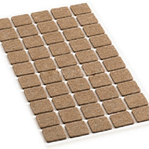 Подкладки под ножки мебели войлочные самоклеящиеся,квадратные 20х20мм (лист 145х110 мм) 59789