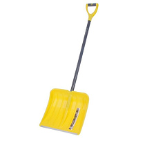 Лопата для снега пласт. "СКИФ ЭКСПЕРТ" 380*365мм алюм. черенок и ручка мет.пластина "ЦИКЛ" 69832