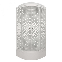 Душевая кабина Тритон Стандарт 90*90 В" 1/4 круга, средний поддон, Аква, Мозаика, Белый, ДН4 56670