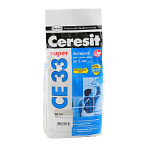 Затирка №04 SUPER CE 33 СЕРЕБРИСТО-СЕРАЯ 2кг фольга "CERESIT" 05450