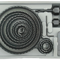 Набор ЗУБР коронки по дереву 19-127мм державка 19-30мм держ. с опорн.основ., 15 пред 30989