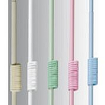 Карниз для ванной раздвижной салатовый, 210 см, с кольцами Violet 52688