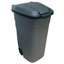 Бак для мусора с крышкой на колесах 110л 43978
