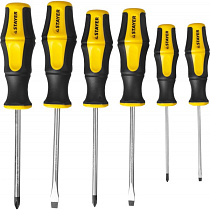 Набор STAYER MASTER HERCULES отвертки Cr-V эргономичная двухкомпонентная рукоятка 6 шт 55871