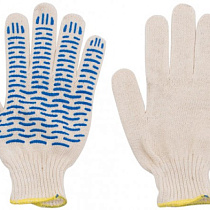 Перчатки 4 нити белые Волна 4/10 09436