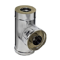 Сэндвич тройник 90* (430/0,5мм+нержавейка) Ф120х200 56556