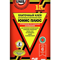 Клей для плитки UNIS 'ЮНИС-ПЛЮС', 25 кг 20463
