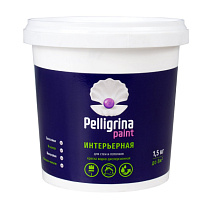 Краска акриловая интерьерная влагостойкая белоснежная 1,5 кг "PELLIGRINA PAINT" 73690