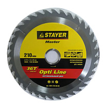Диск пильный STAYER MASTER "Opti-Line" по дереву, 210х32/30мм, 36Т 63714