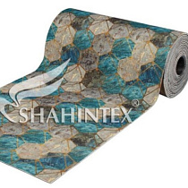 Коврик-дорожка SHAHINTEX DIGITAL PRINT (21) "Соты" серо-голубой 100х1500 см 71608
