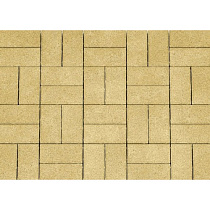 Плитка тротуарная "Кирпичик" Nature Желтая  (200х100х40 48шт\0.96м2 в ряду)14.4м2/в под.(88кг1м2) 43585