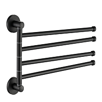 Полотенцедержатель 4 рога черный НВ8714 66566