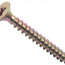 Саморез желтопассивированный 3,8 х 55 мм, с потайной головкой, крупная резьба, для крепления гипсокартона (6500) 01945