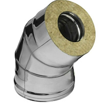 Сэндвич колено 135* (430/0,5мм+оцинковка) Ф120х200 64518